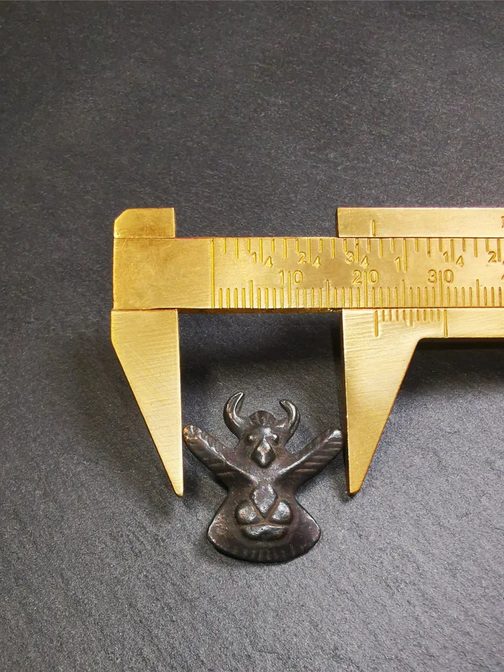 Gandhanra Antique Tibetan Buddhist Amulet Pendant,Garuda,Garula,Suparna,Golden-winged Bird,Made of Thokcha, 0.79"