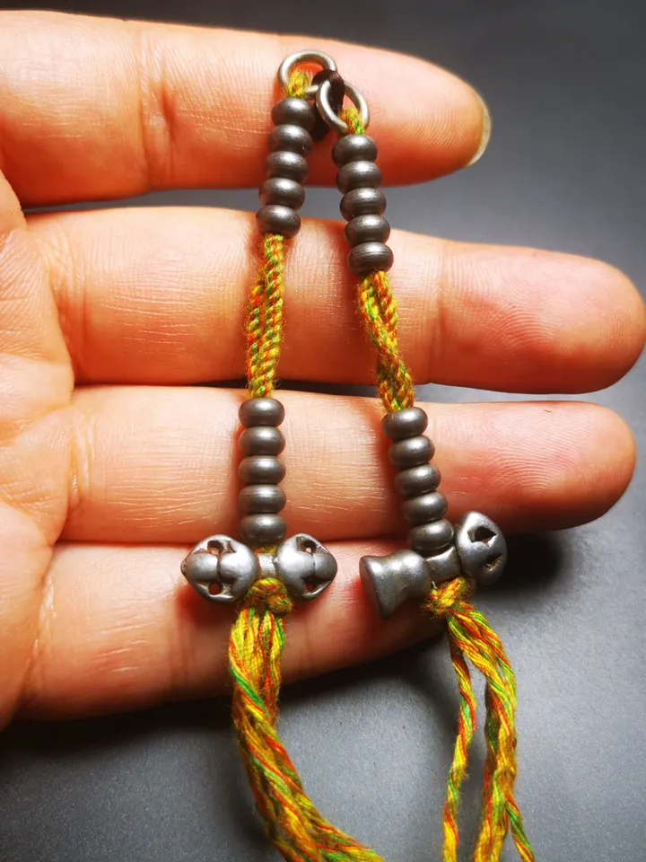 Gandhanra Handmade Tibetan Buddhist Mala Counters,Prayer Bead Counters,with Dorje and Vajra Pendant,Made of Cold Iron