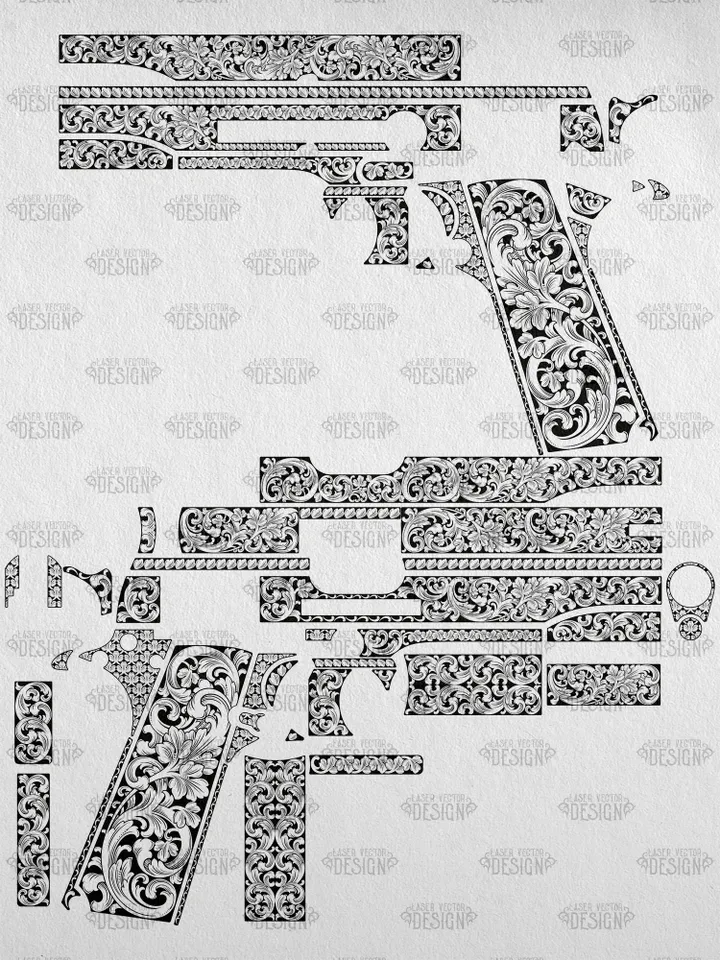 VECTOR DESIGN Colt 1911 government Scrollwork 6