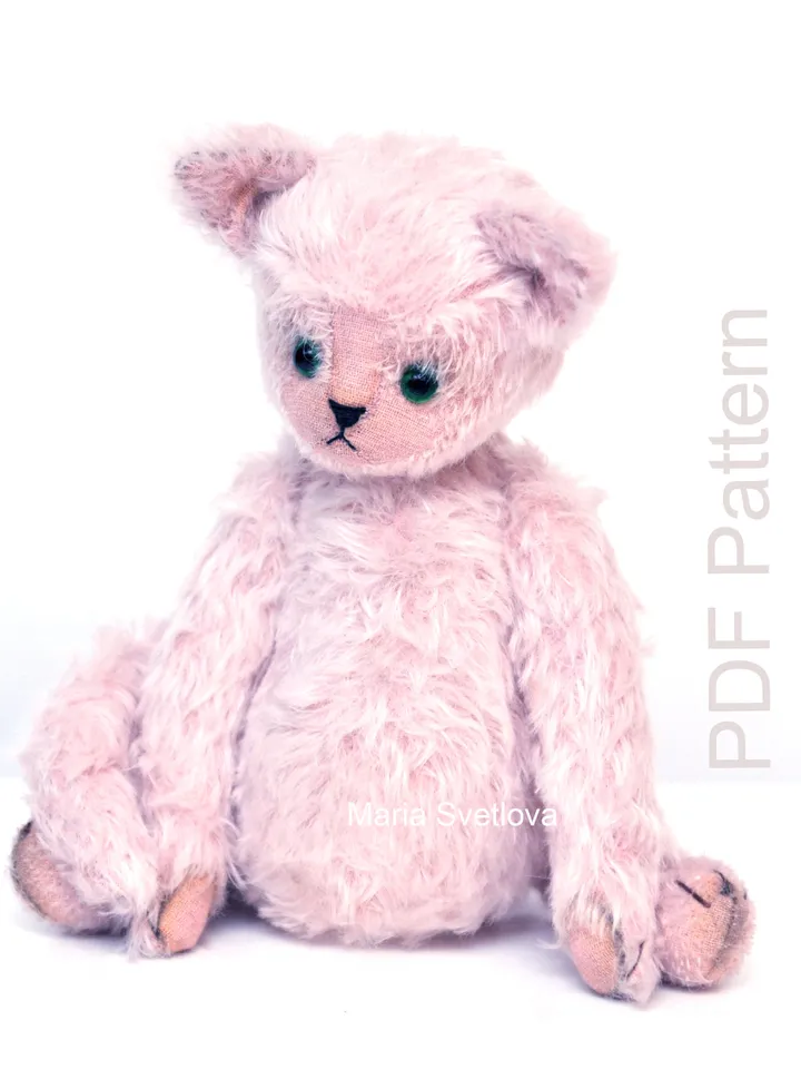 PDF 12" Alina Kitty Cat Sewing Pattern and Instructions/ fully jointed stuffed toy pattern/ classical pattern/ pussycat