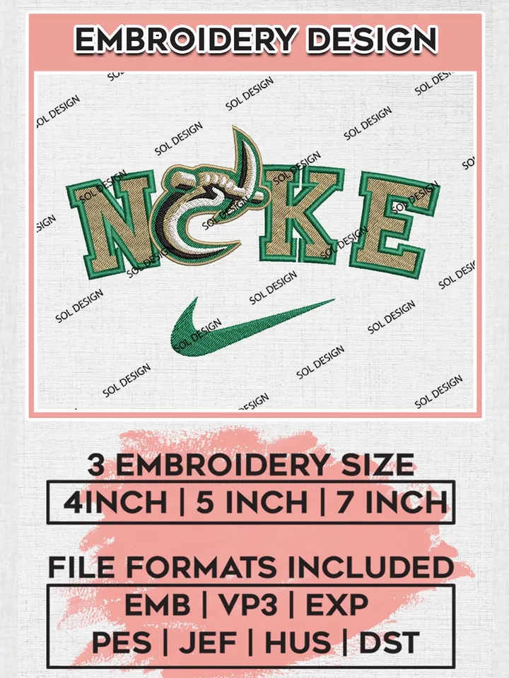 Nike Charlotte 49ers Machine Embroidery Design, NCAA Charlotte 49ers Embroidery Design files, NCAA Embroidery Designs, NCAA Machine Embroidery Designs, Digital Download