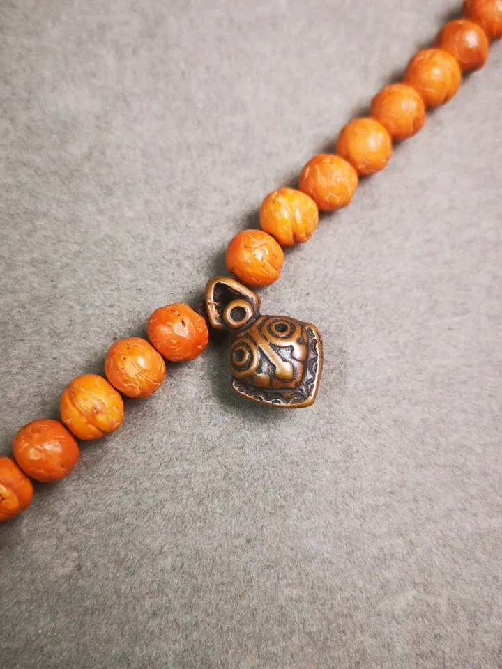 Gandhanra Handmade Buddhist Mala Counter Clip,Bum Counter Clip for Prayer Beads,Drashi Lhamo Shape,Mala Accessories