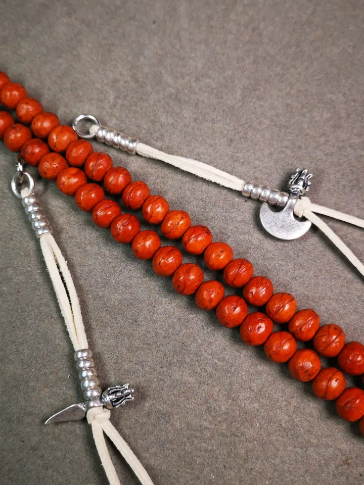 Gandhanra Handmade 5mm Tibetan Buddhist Prayer Bead Counters for 8-15mm Mala,With Kartika and Kila Pendant