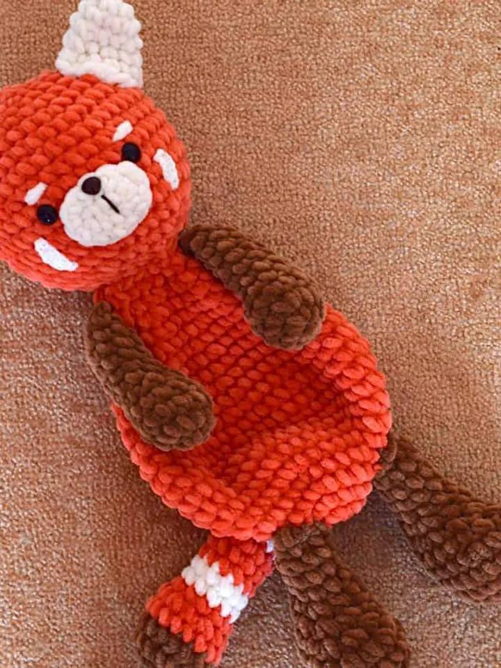 Crochet red panda pattern Amigurumi babu lovey pattern Cuddle toy tutorial
