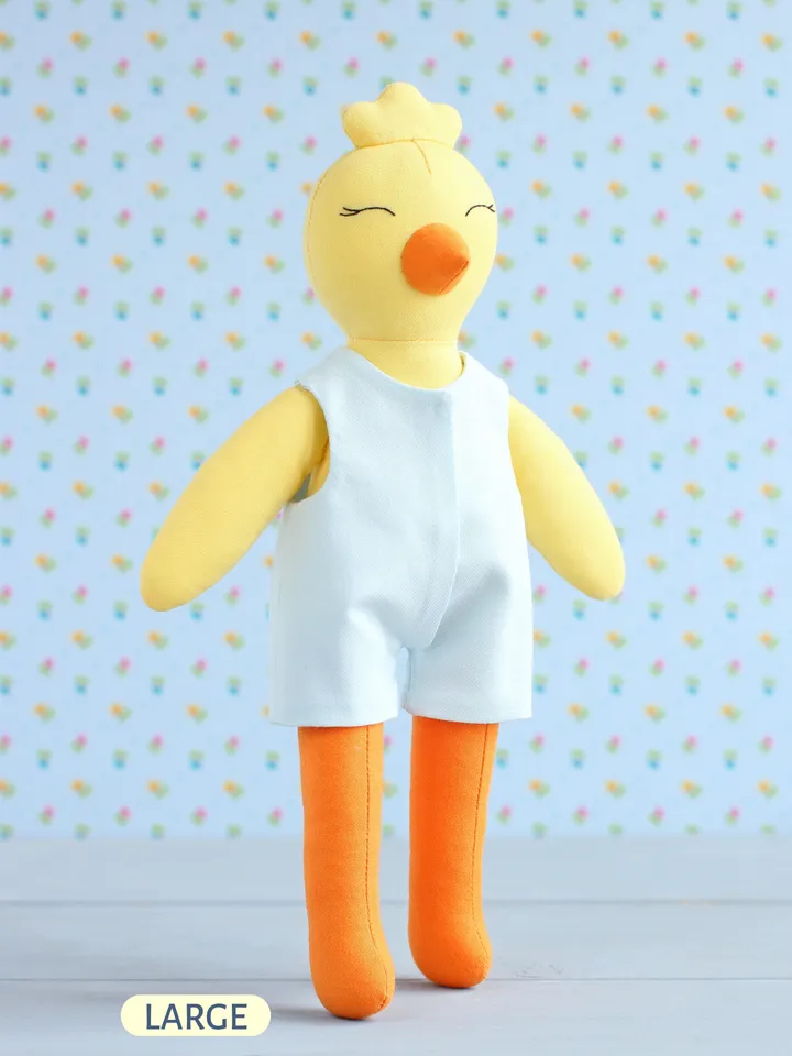 PDF Large Chicken Doll Sewing Pattern
