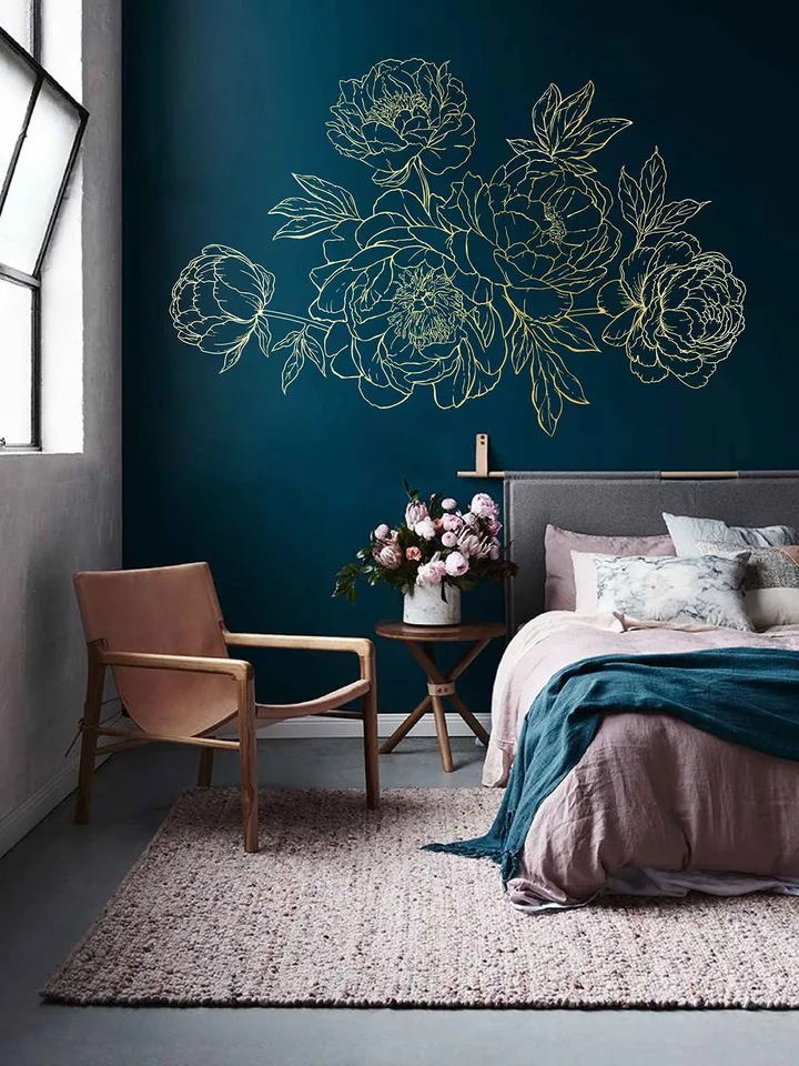 Peonies Wall Decal Flowers ik3529