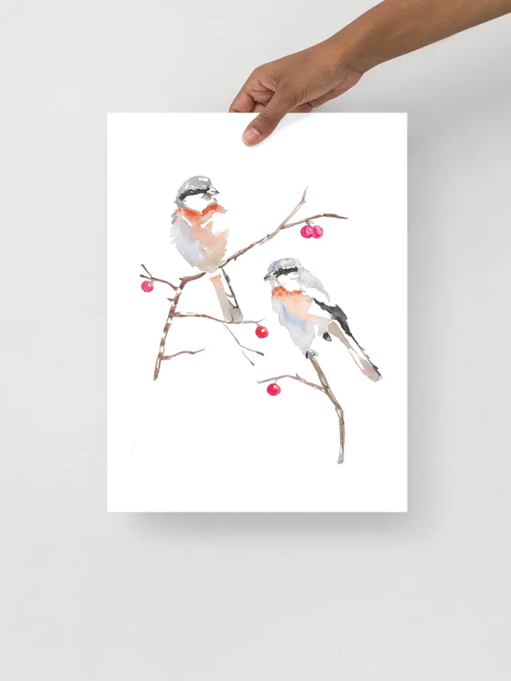 Bullfinch Watercolor Bird Wall Art For Bird Lover Red Bird Painting Christmas Decor Colorful Wall Art Christmas Graphics Bird Lover Gift