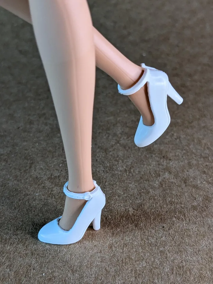 White high heel shoes for 1/6 scale female dolls