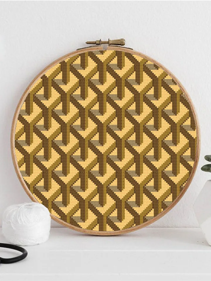Seamless geometric cross stitch pattern PDF download Repeating pattern geometric ornament, Sampler cross stitch chart, Art deco pattern #O2