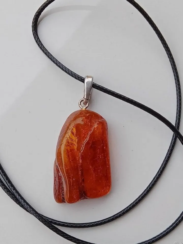 Amber Jewelry For Men Women Protection Amulet Stone Necklace Gift Boyfriend Baltic Amber Natural Gemstone pendant necklace