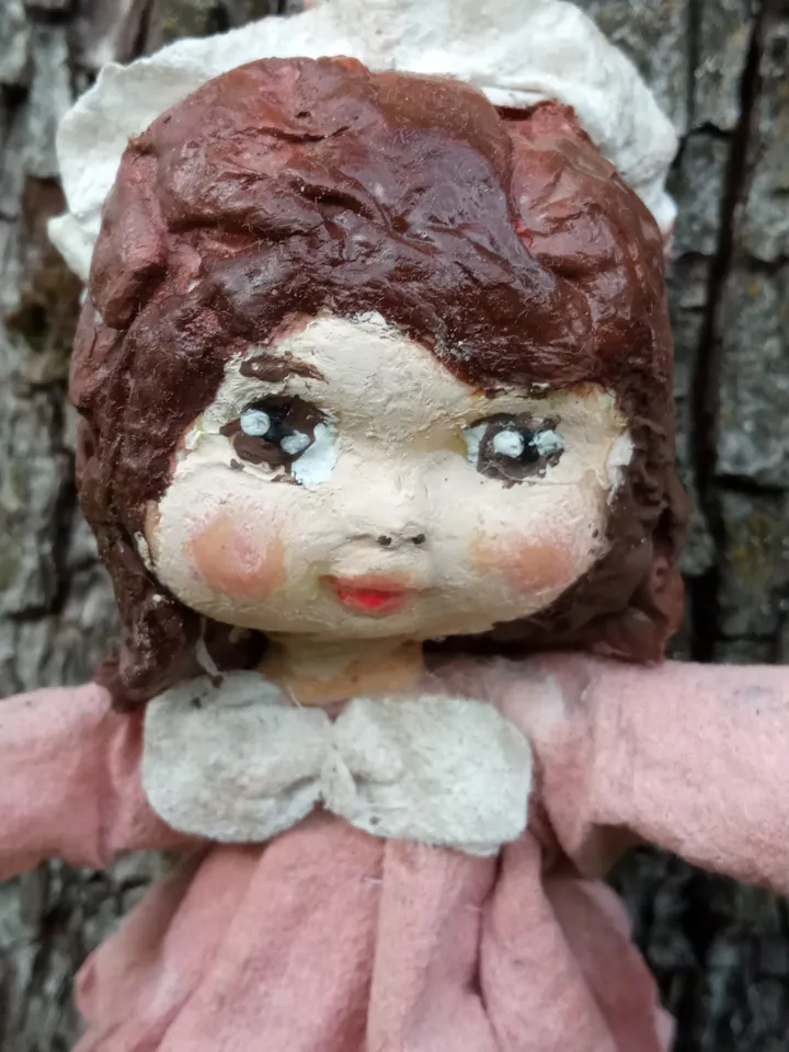 Author's handmade doll Girl-hug. Cotton doll. Birthday gift. A gift for her. Christmas presents. Christmas decorations. Home decor. Made in 1 copy. Free shipping