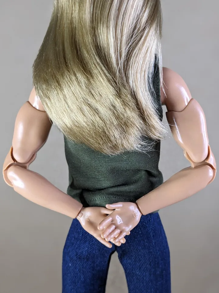 Olive tank top for 12 inch fashion male dolls