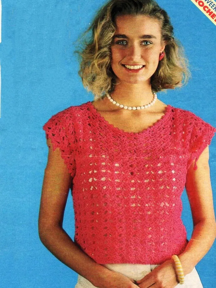 Top crochet pattern, summer top crochet, women top pdf