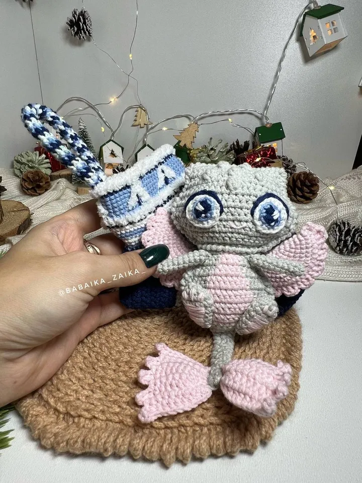 PDF Christmas Stocking and Dragon amigurumi pattern, Christmas ornament sock, Christmas decoration, Christmas cute dragon, Christmas animal