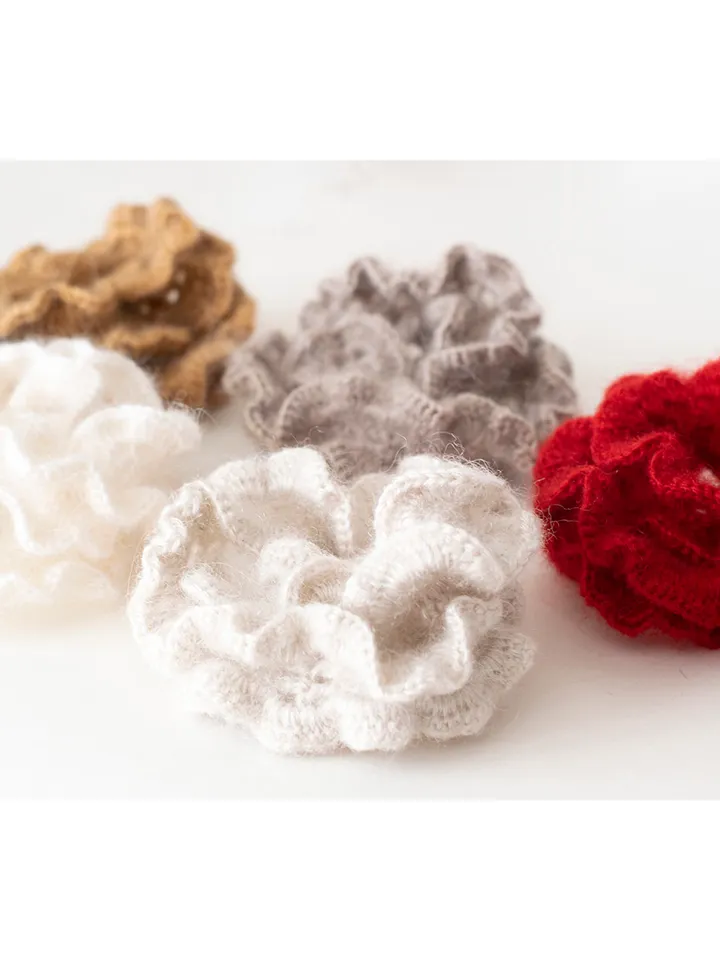 Openwork red crochet scarf for 13" dolls Paola Reina, Meadowdolls Dumplings, Siblies, Corolle, Little Darling, Minouche