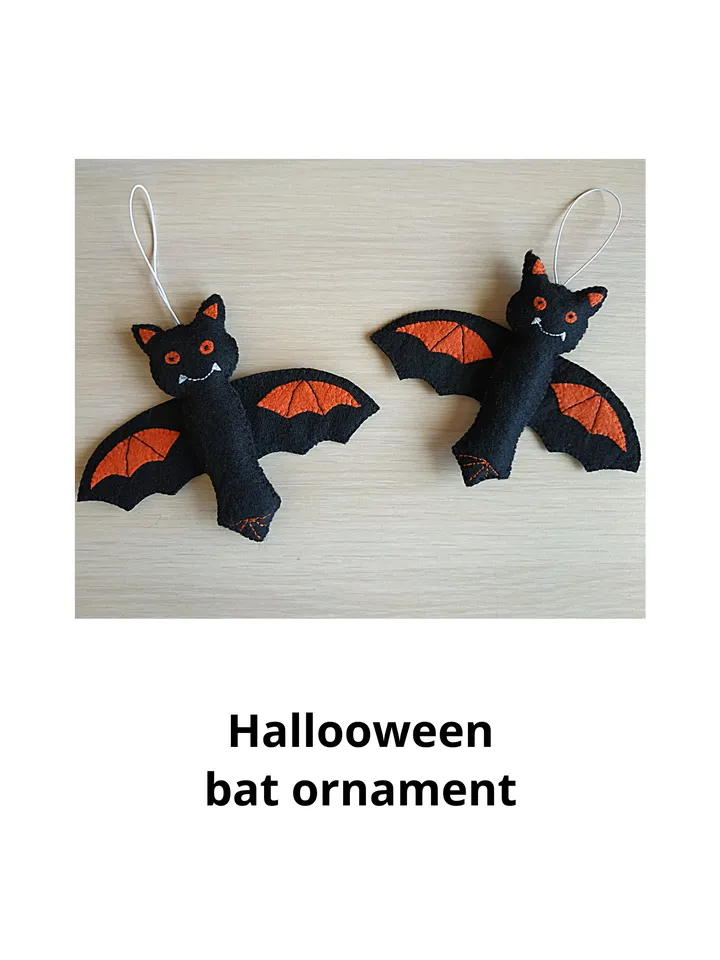 Halloween bat, bat ornament, Halloween ornament, Halloween décor, plush bat toy, Halloween gift, felt bat toy, Halloween decoration, autumn thanksgiving, baby room décor, felt animals toy