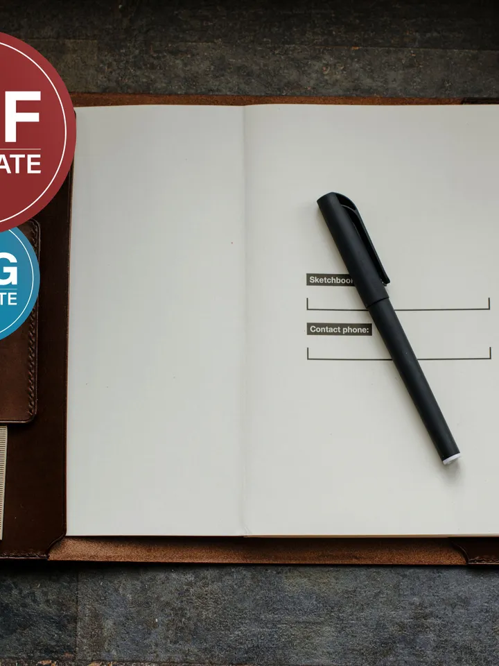 Leather Notebook Cover Pattern A5: PDF & SVG Template + Video