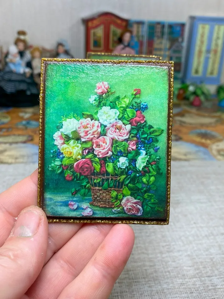 Painting for a doll's house. Photo print. 1:12. Dollhouse miniature.