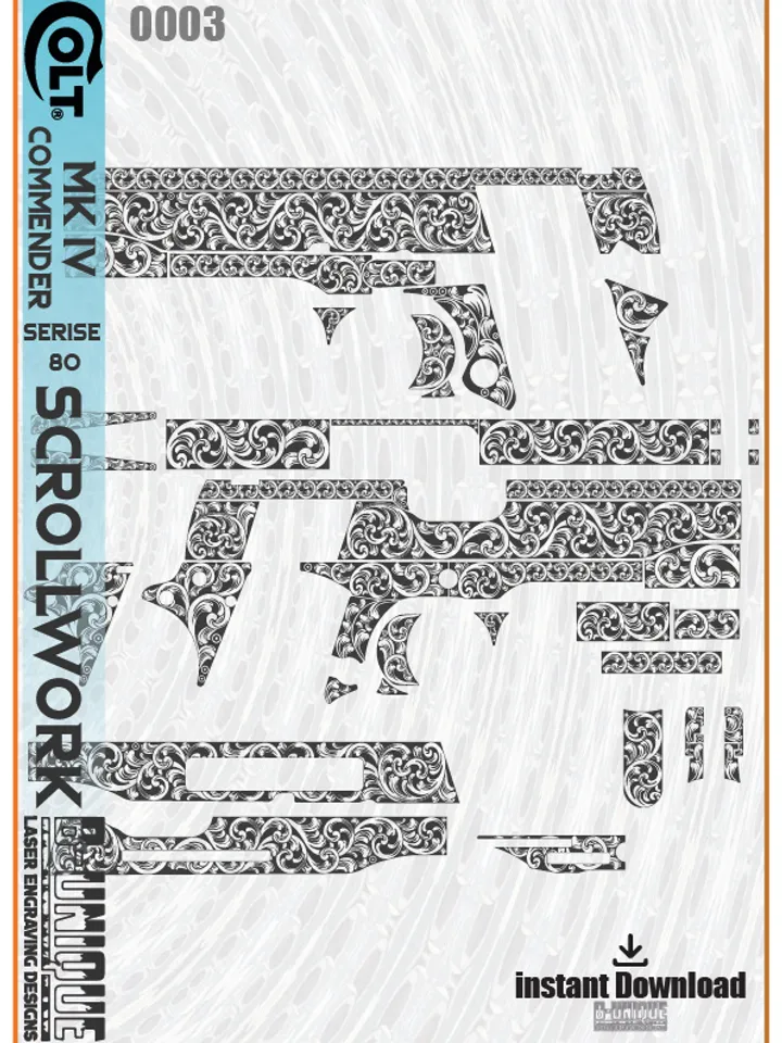Colt MK iv Series 80 Commander Scrollwork
