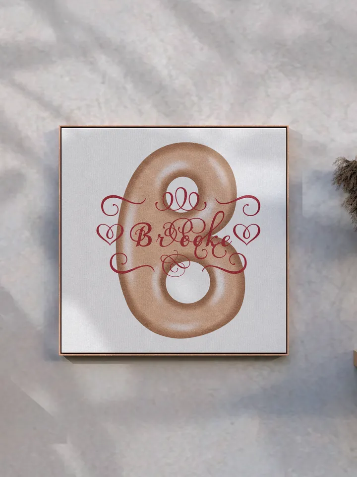 Brooke - name in Samantha style with bright letters, digital design