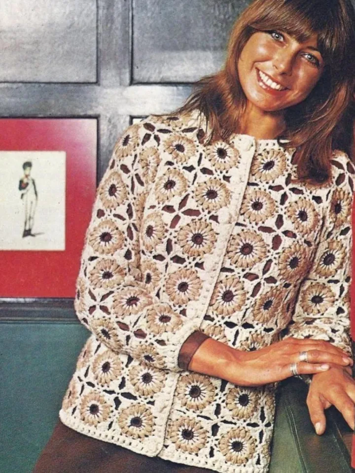 Cardigan crochet pattern, motif cardigan crochet, granny cardigan crochet pdf