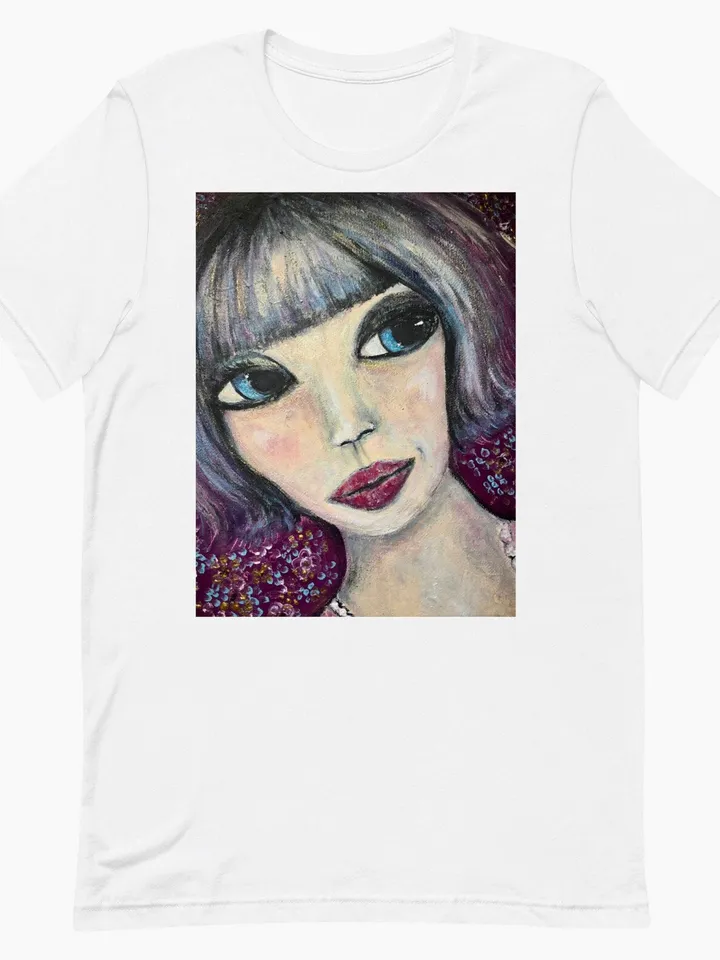 Miko doll Short-sleeve unisex t-shirt,beatiful woman t shirt made from my original painting,unique handmade gift for her,women t shirts.