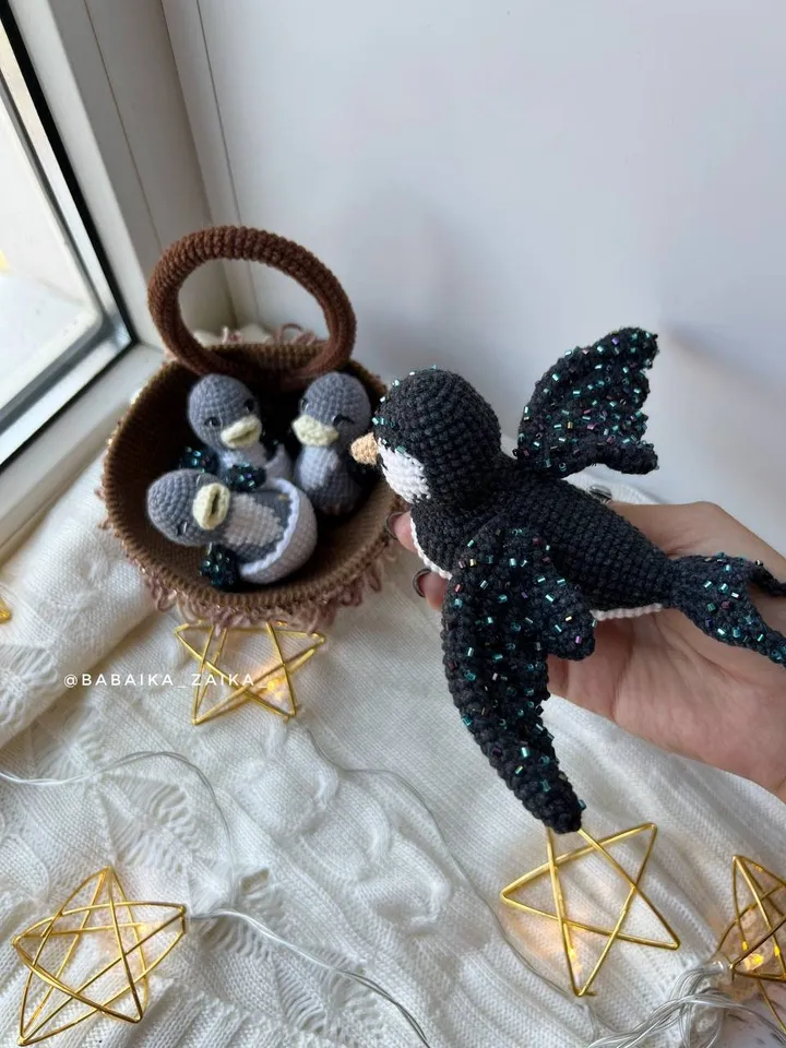 PDF Crochet Swaalow's nest Pattern, Amigurumi Bird, Amigurumi decor, Amigurumi nest, Amigurumi House Pattern, Crochet swallow pattern