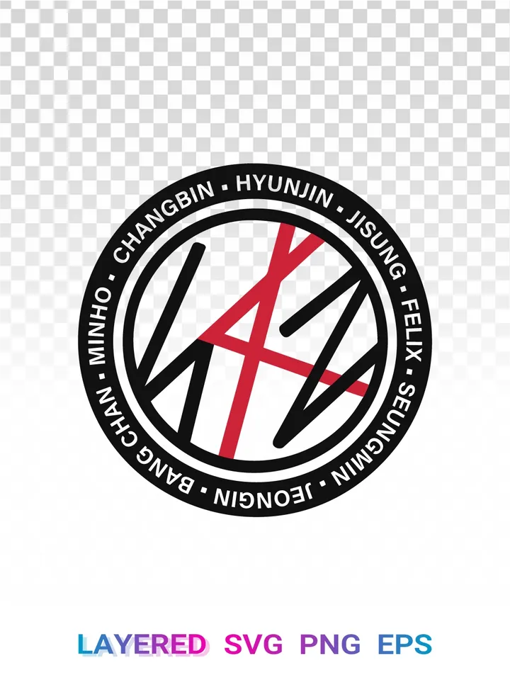Stray Kids Members PNG, SKZ 8 Names Logo SVG, STAY Clipart