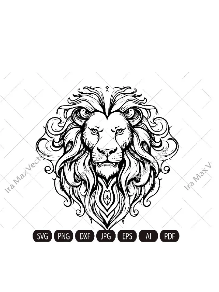 Lion Face svg / Lion Head svg / Lion heraldic/ Lion svg / Lion King svg Lions Mascot svg / Leo svg /Lion Head /Lion Printable