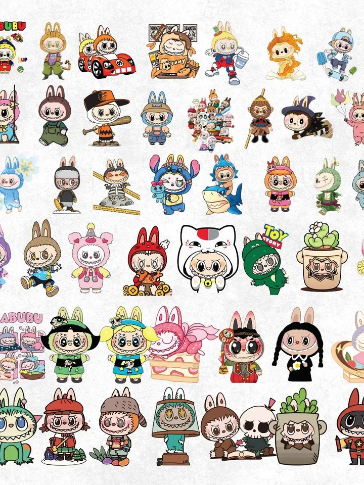 Labubu PNG Bundle, Labubu Clipart, Labubu Bundle PNG, 150+ Cute Kawaii clipart | Cartoon Digital Download, La bubu PNG, T Shirt Sublimation