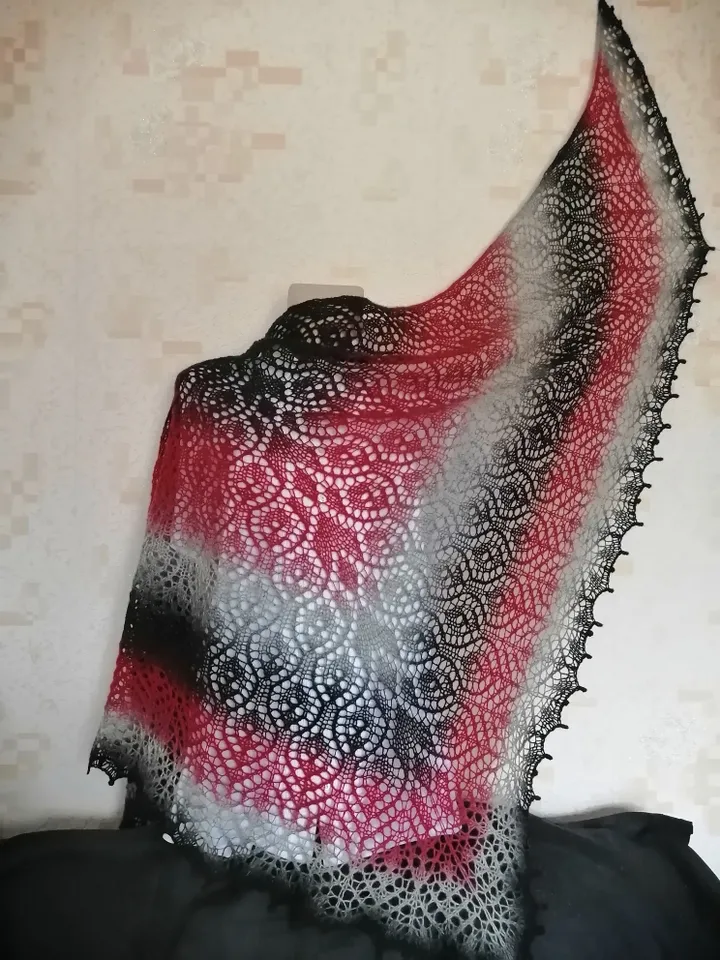 Wool Shawl, lace shawl, shawl, soft shawl, GRADIENT SHAWL