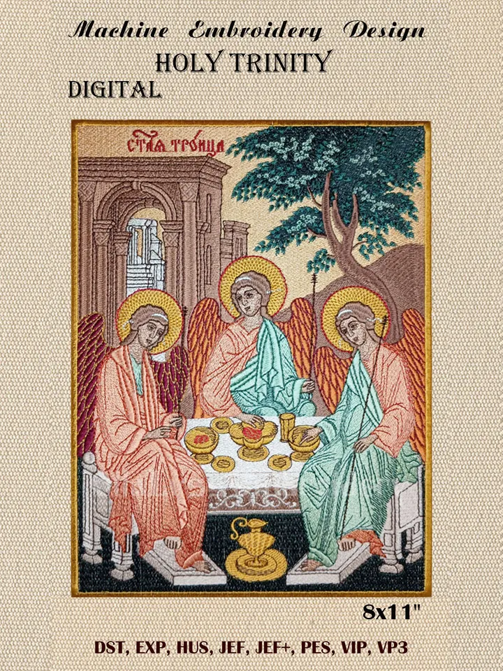 The Holy Trinity embroidery design