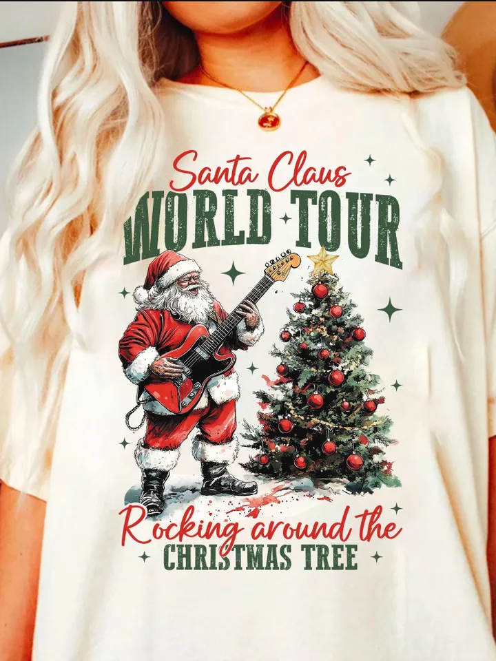 Retro Santa Claus design Png - Vintage Christmas graphic for sublimation and Funny Christmas shirt design Png Christmas PNG sublimation