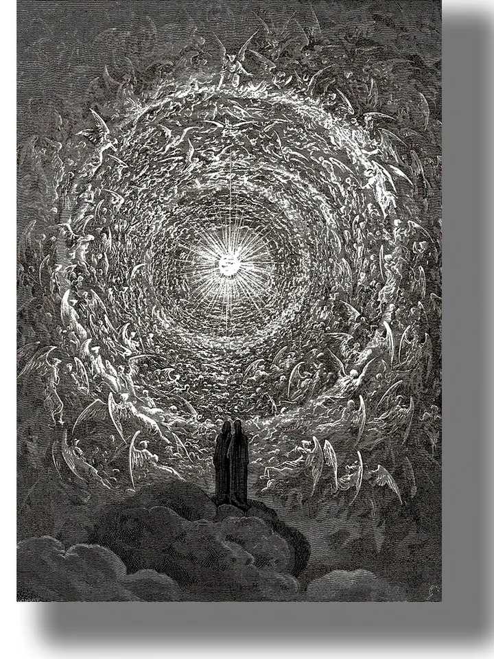 Vision of The Empyrean. The White Rose by Gustave Dore.
