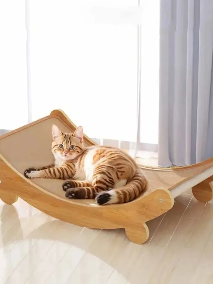 Wooden scratching posts for cats