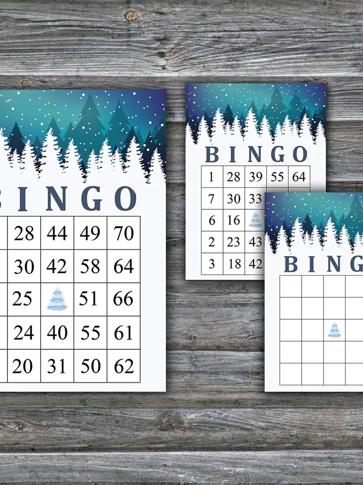Christmas bingo game card,Christmas landscape bingo game card,Christmas Bingo Printable,Holiday Bingo,INSTANT DOWNLOAD94