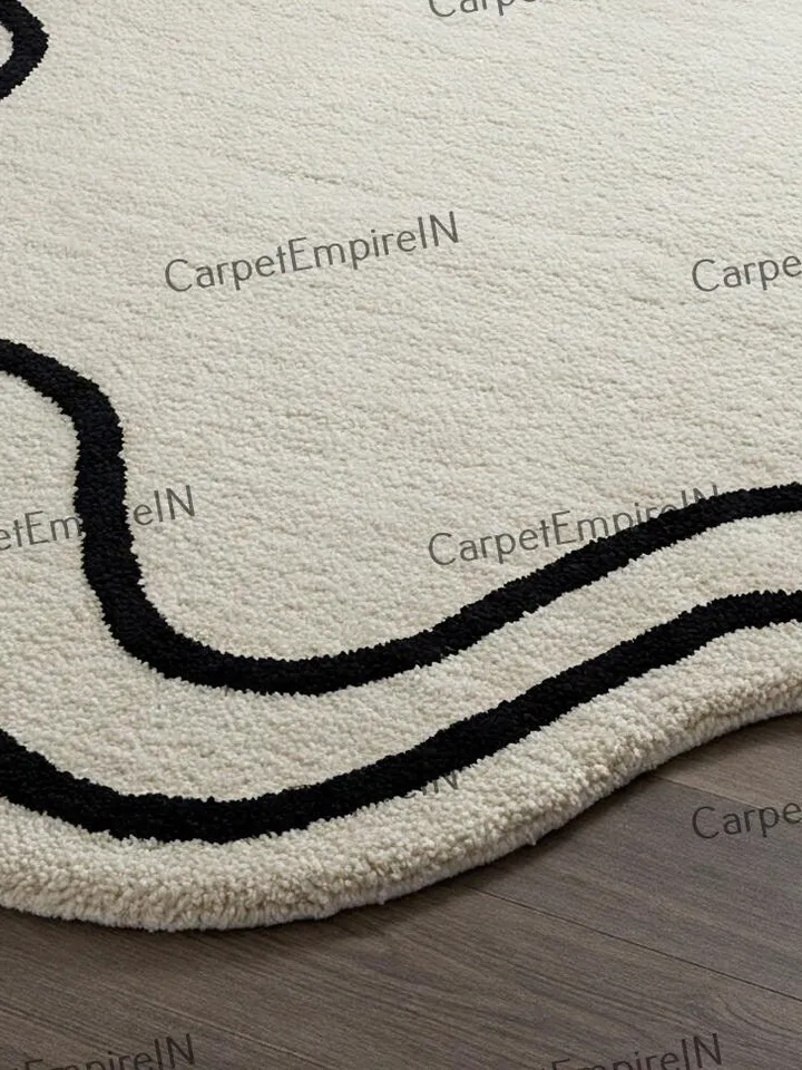 8x10 Irregular Shaped Rug | Hand-Tufted 100% Wool Handmade Layerd Area Rug | Carpet for Home,Bedroom,Living Room, nursary decor, Custom rug
