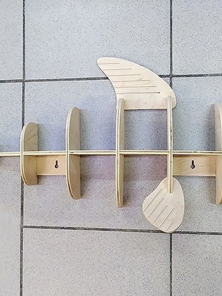 Digital Template Cnc Router Files Cnc Floor Fish Shelf Files for Wood Laser Cut Pattern