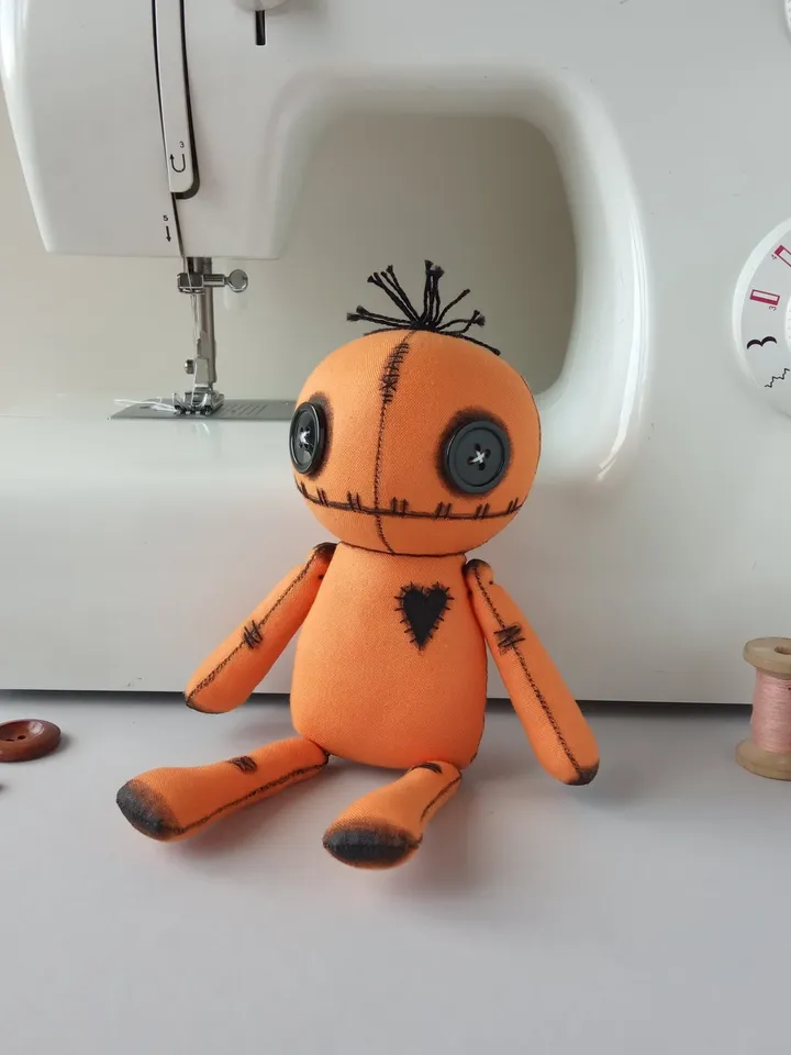 Handmade Voodoo Doll - Orange