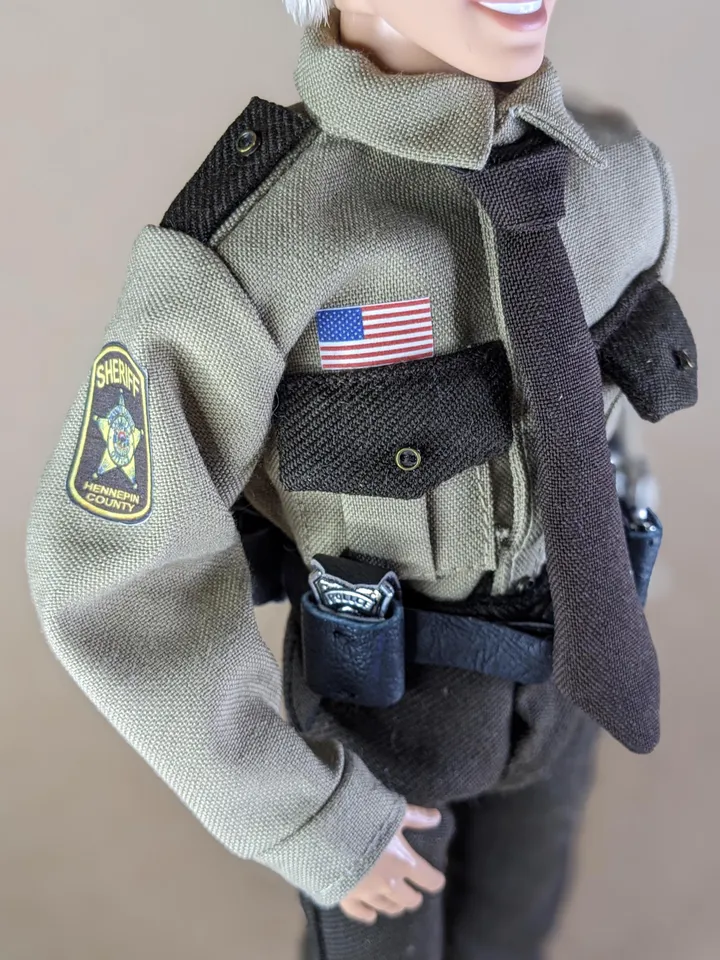 Miniature cosplay Sheriff costume for 1/6 scale fashion dolls