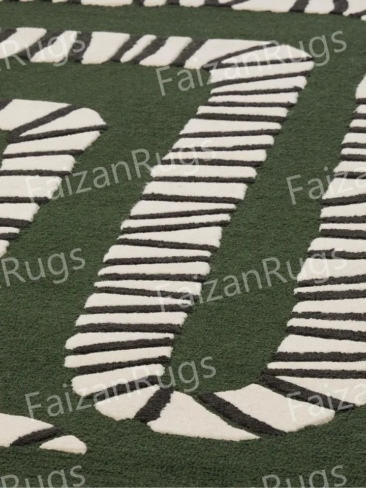 Orochimaru Hand Tufted Area Rug Beautiful Handmade Rug 100% Woolen Rug White Large Area Rugs Living Dining Hall Bedroom 5x8 6x9 8x10 9x12