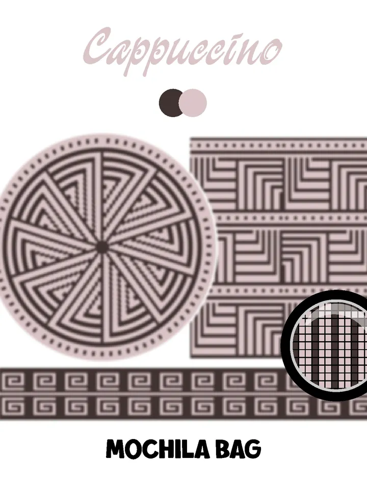 3 CROCHET PATTERNS / Tapestry crochet bag / wayuu mochila bag / SET CAPPUCCINO