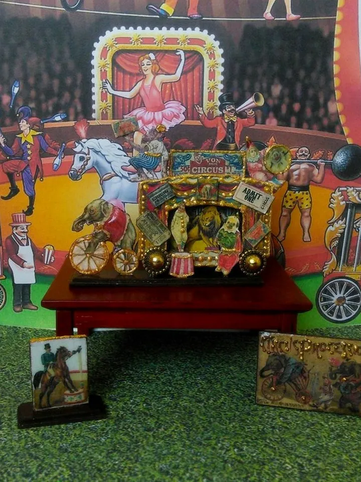 Circus for the dollhouse. Miniature circus.1:12 scale.