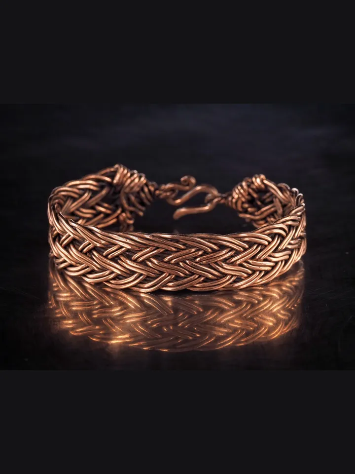 Wire wrapped copper bracelet for woman Antique style copper jewelry WireWrapArt