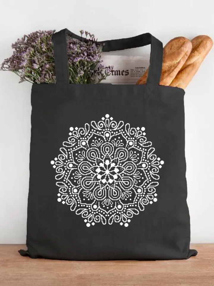Mandala cross stitch pattern download PDF Modern cross stitch chart Simple mandala digital Monochrome cross stitch floral sampler #M155