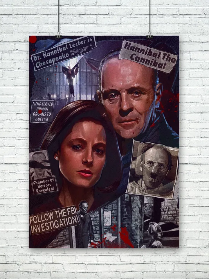Hannibal Lecter fan art poster