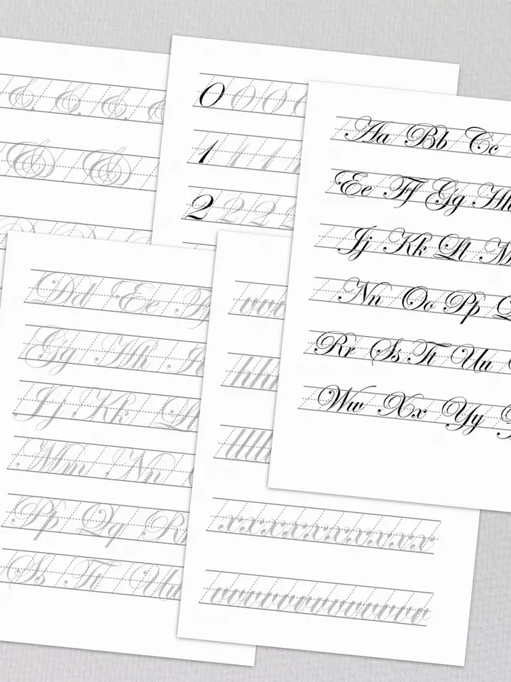 Elegant Font PDF, Hand Lettering Practice Pages, Modern Calligraphy Workbook