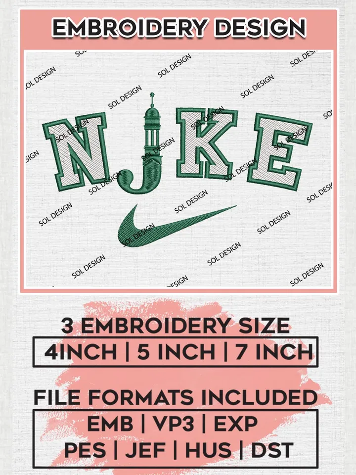Ni.kee Manhattan Jaspers Football Team Logo Embroidery Design Files, NCAA Manhattan Jaspers Machine Embroidery, NCAA Teams, Game Day, 3 sizes, NCAA Machine embroidery designs, Digital Download