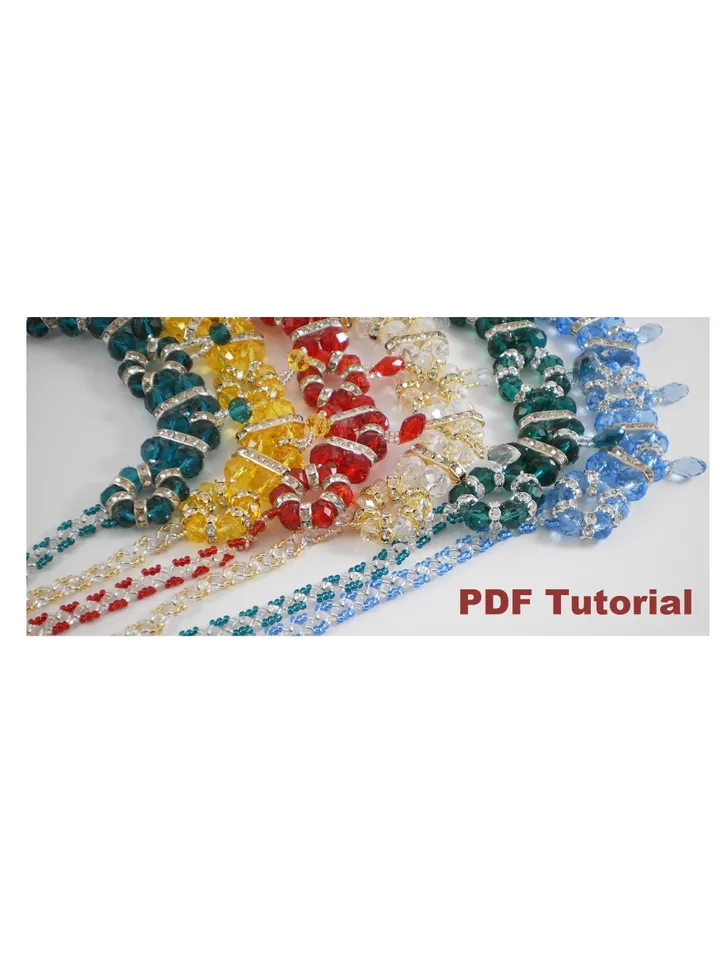 Tutorial "Smile" Necklace, beaded Necklace, Beading Tutorial, Bead weaving