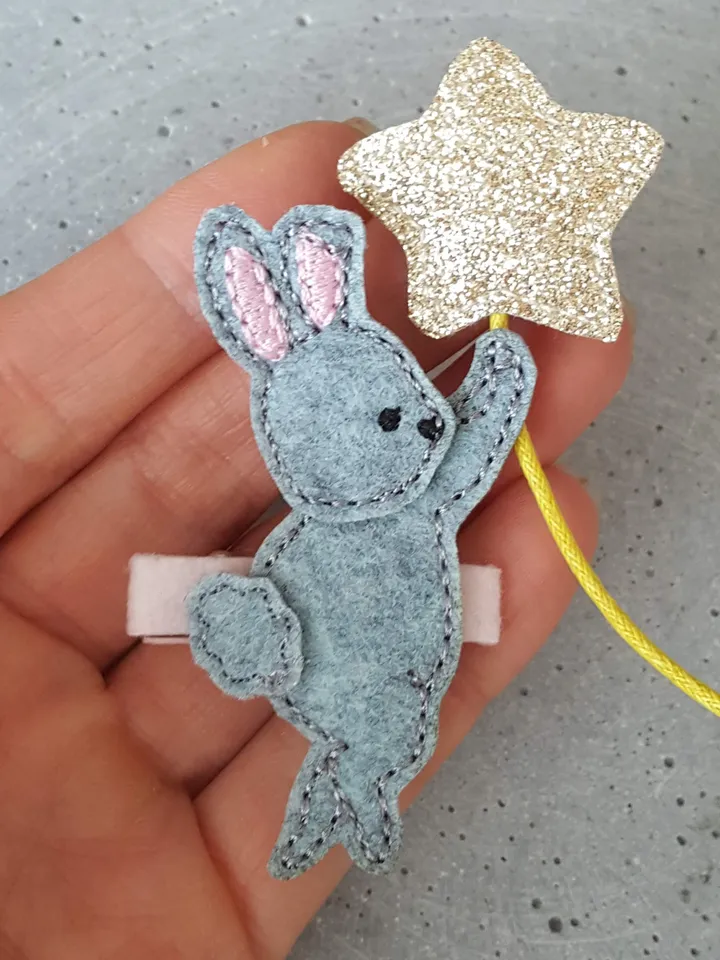 Big ITH Hair Clip Design Bundle & Tutorials (Moon, Cloud, Animals Collection), Felt Bow Pattern Pack 4x4 Hoop